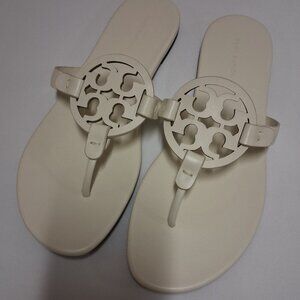 Tory Burch Women’s Miller Soft Sandals – New Ivory / Off White | Size 9M (US)
